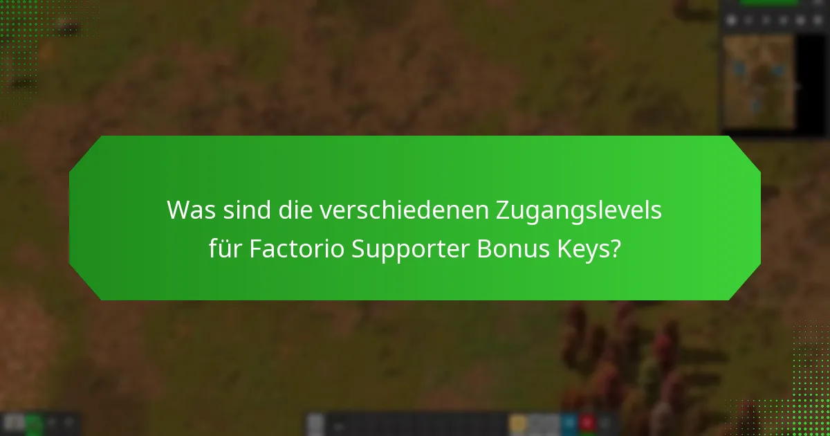 Welche exklusiven Inhalte bieten Factorio Supporter Bonus Keys?